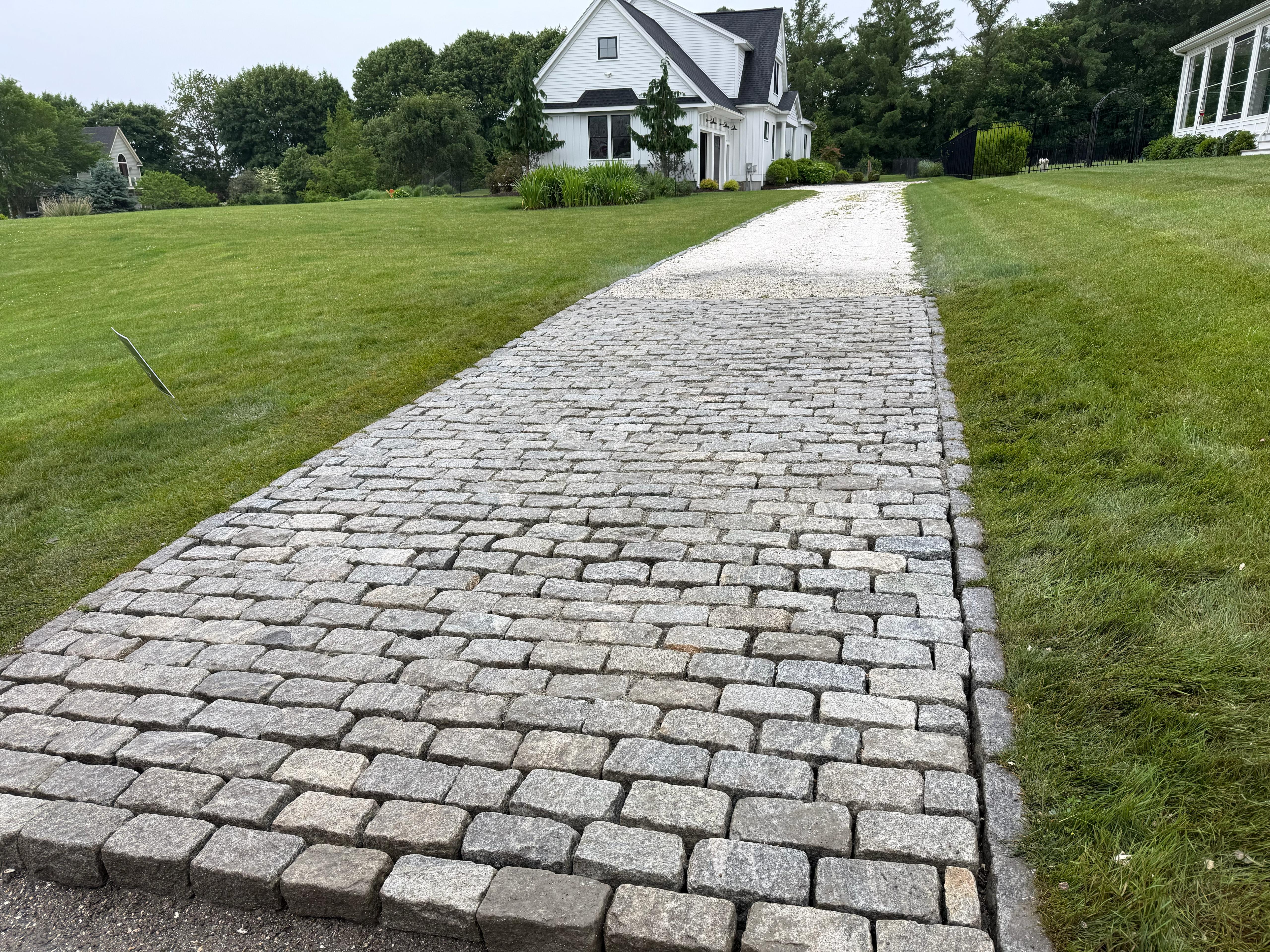 Paved residential driveway